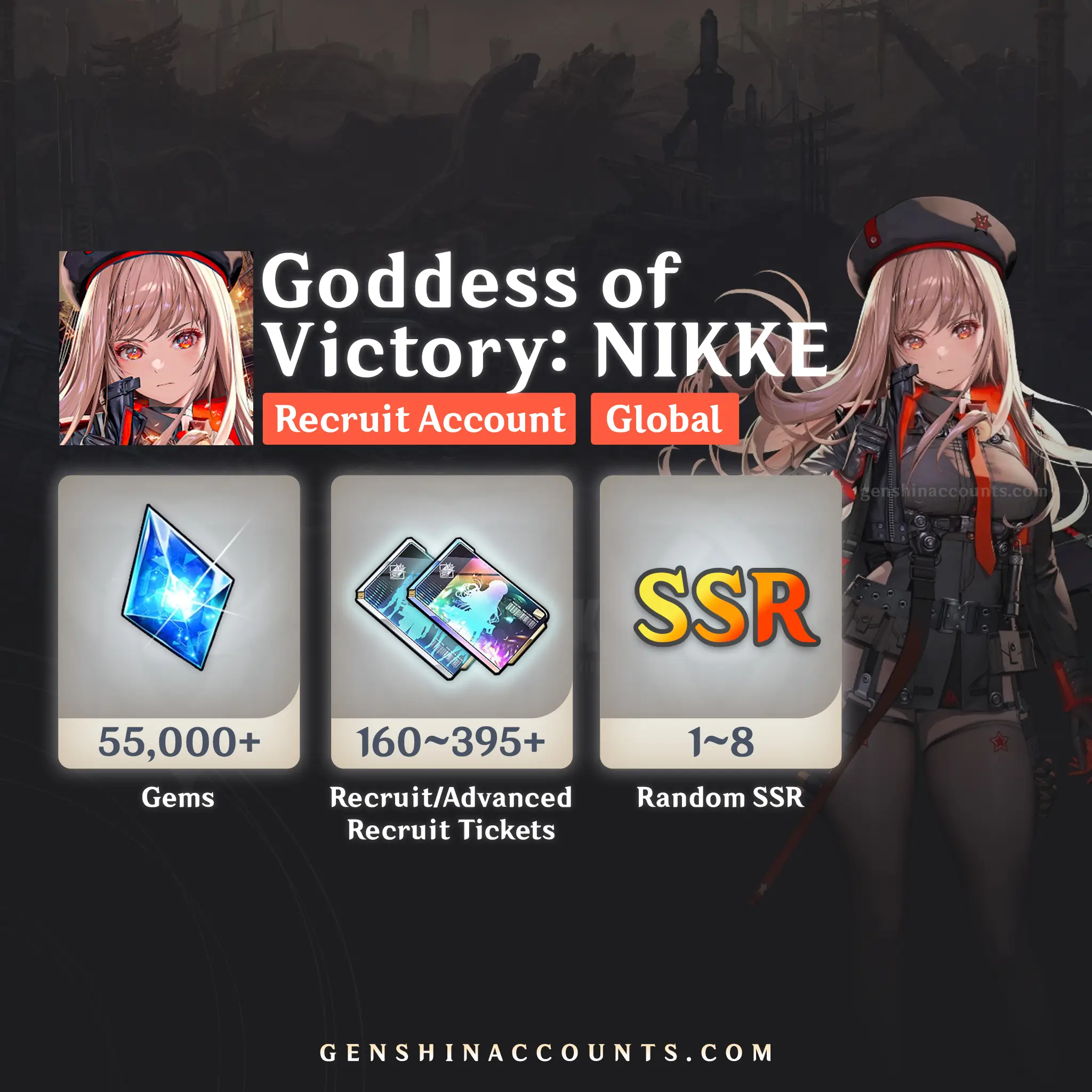 Goddess of Victory: NIKKE Starter Reroll Account (Global)
