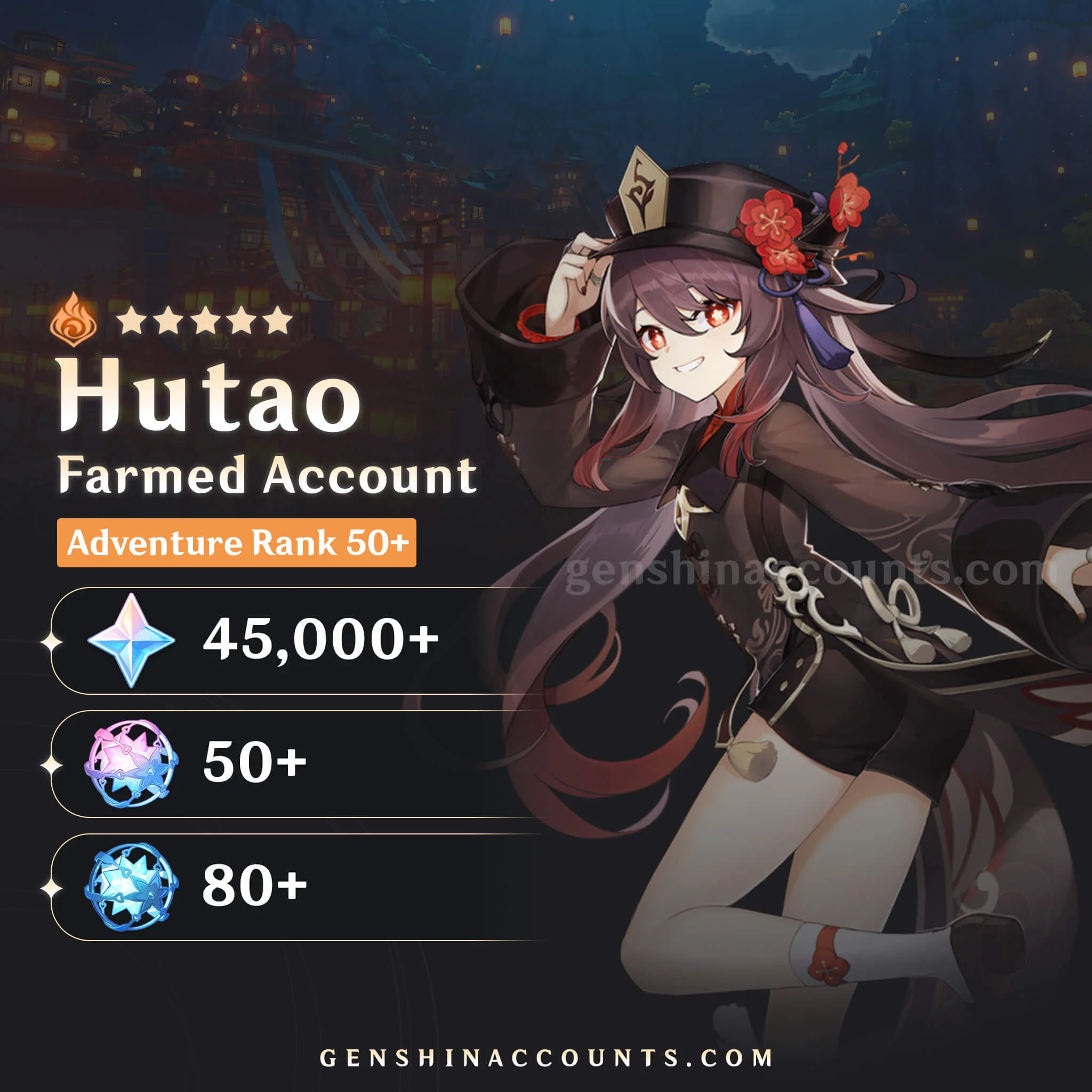 Hutao Genshin Impact Farmed Starter Account