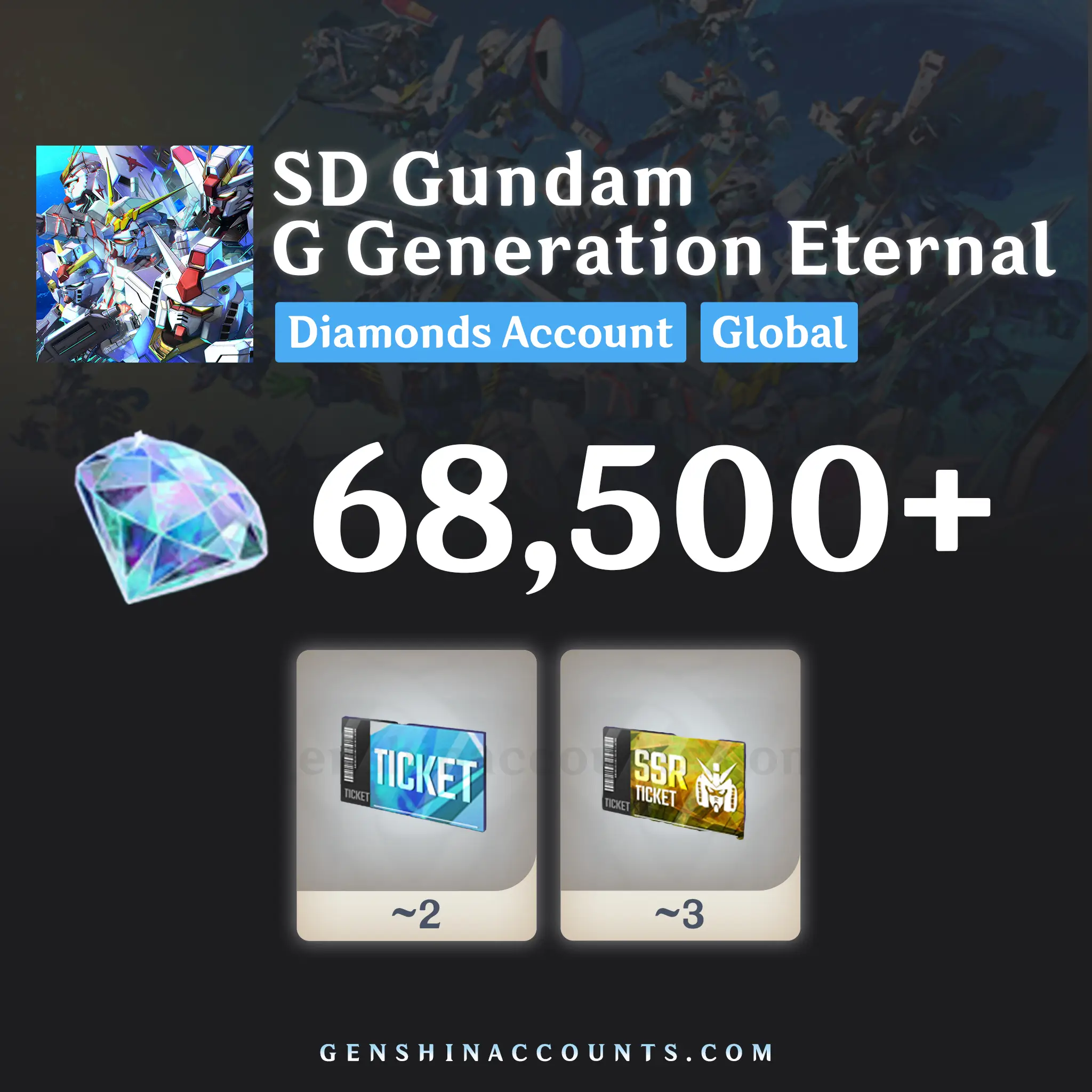 SD Gundam G Generation ETERNAL Diamonds Account [Global]