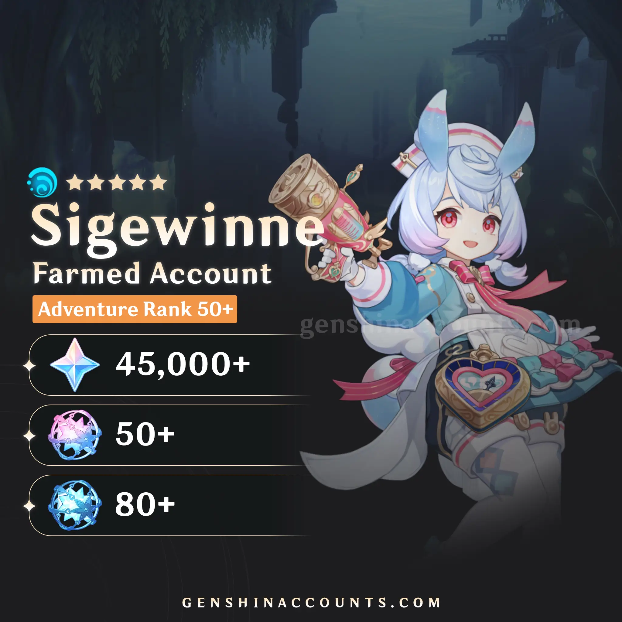 Sigewinne Genshin Impact Farmed Starter Account