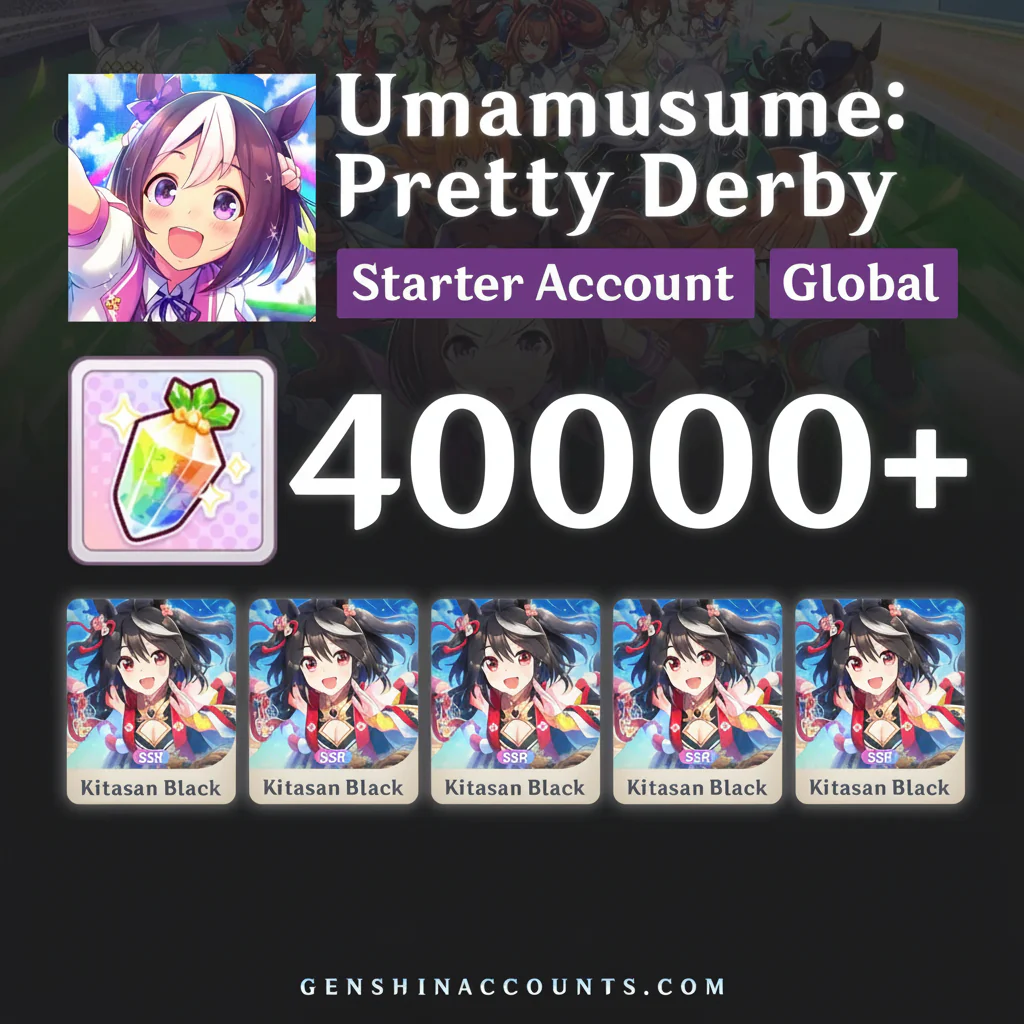 Umamusume: Pretty Derby 5X Kitasan Black Farmed Account