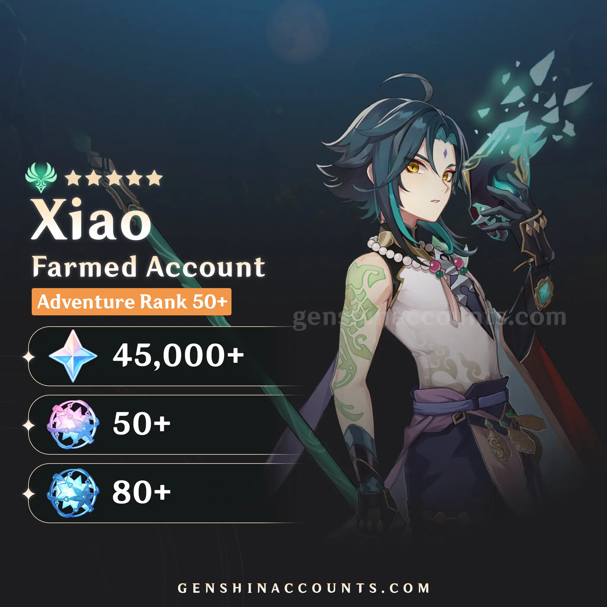 Xiao Genshin Impact Farmed Starter Account